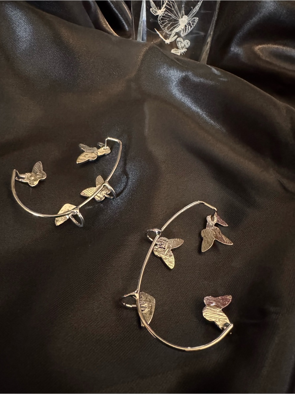 Sparkling Butterfly Earring Cuffs - Picture 6 of 12